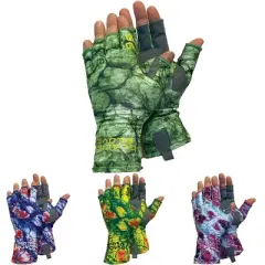 Glacier Glove Islamorada Fingerless Sun Gloves for Fishing, Outdoors