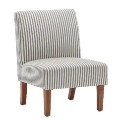 Armless Slipper Accent Chair Striped - WOVENBYRD