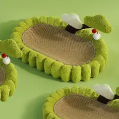 Large Space Tree Cat scratching board, Hand Woven Sisal Cat scratching Bed, Green Small Tree Design scratching Post and Lounge