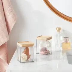 Extra Small Clear Canister with Bamboo Lid 2pk - Brightroom&trade;