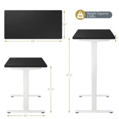 Costway Ergonomic  Electric Adjustable Standing up Desk Dual Motor w/ Controller