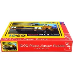 Jigsaw Puzzle 1969 Plymouth GTX Hardtop Pro Street MODEL BOX PUZZLE (1000 piece) by AMT