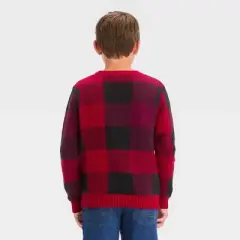 Boys' Buffalo Checkered Pullover Sweater - Cat & Jack&trade; Red
