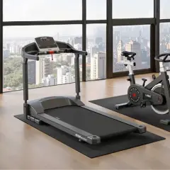 VEVOR Treadmill Mat for Carpet Floor, 1/4" Thick, 30" x 72" Exercise Equipment Mat for Treadmills, High Density PVC Floor Protector, Black