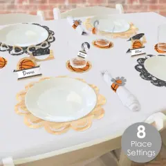 Big Dot of Happiness Nothin&rsquo; But Net - Basketball - Baby Shower or Birthday Party Paper Charger & Table Decorations Chargerific Kit for 8