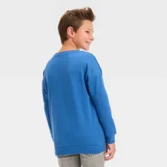 Boys' Sonic the Hedgehog Fleece Pullover Sweatshirt - Blue