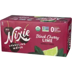 Nixie Sparkling Water Black Cherry Lime - Case of 3 of 8pc each 12 fl oz