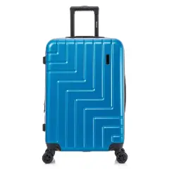 DUKAP Zahav Lightweight Hardside Medium Checked Spinner Suitcase - Teal
