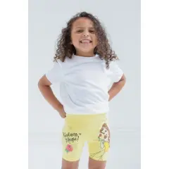 Disney Princess Ariel Belle Rapunzel Moana Girls 4 Pack Bike Shorts Toddler to Big Kid