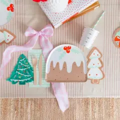 Daydream Society - Baking Spirits Bright Figgy Pudding Small Plates - Pack of 8 Paper Plates