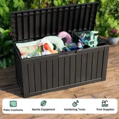 Chic Crate 75-gal Water Resistant Resin Lockable Deck Box - Black