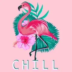 Girl's Lost Gods Flamingo Tropical Chill T-Shirt