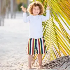 RuggedButts Kids Stripe Swim Trunks