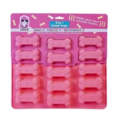 American Pet Supplies Set of Dog Bone and Paw Print 3 in 1 Silicone Baking Treat Trays