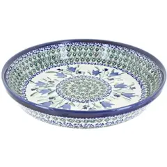 Blue Rose Polish Pottery 879 Zaklady Pie Plate