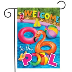 Briarwood Lane Garden Flag 12x18 For Outdoor Welcome To the Pool Summer For Summer Garden Flag Flags For Outside