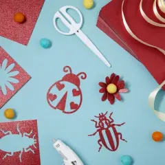 Bright Creations 30 Sheets Double-Sided Red Glitter Cardstock Paper for DIY Crafts, Card Making, Invitations, 300GSM, 8.5 x 11 In