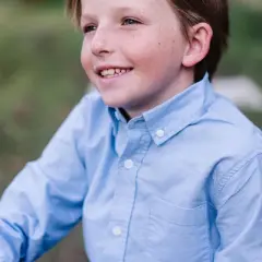 Hope & Henry Boys' Organic Cotton Long Sleeve Oxford Button Down Shirt, Infant