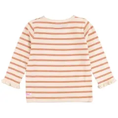 RuffleButts Little Girls Knit Long Sleeve Ruffle Sleeve Top