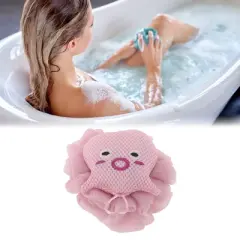 Unique Bargains Cartoon Bath Sponge Pink 1 Pc