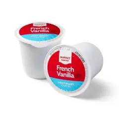French Vanilla Light Roast Coffee - Single Serve Pods - 12ct - Market Pantry&trade;