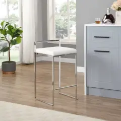 25.25" Lillian Upholstered Counter Height Barstool - Carolina Chair & Table