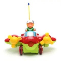 Link Cartoon RC Airplane Lightning Fast, Colorful & Bright, Honks & Plays Music Great Gift For Kids