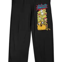 Adventure Time Bacon Pancake Men's Black Sleep Pajama Pants