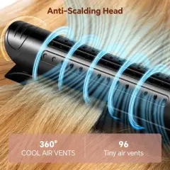 NICEBAY Flat Iron Hair Straightener, 360&deg; Airflow Styler Professional Curling Wand  Hair Straightener, Flat Iron Curler with Cooling Fan, Air Vents