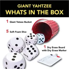 Eastpoint Giant Yahtzee: Polypropylene Lawn Dice Game for 2-8 Players