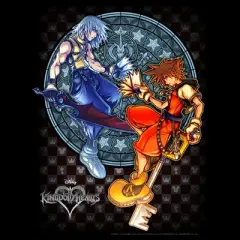 Men's Kingdom Hearts Chain of Memories Hero Duo Stained Glass Sweatshirt