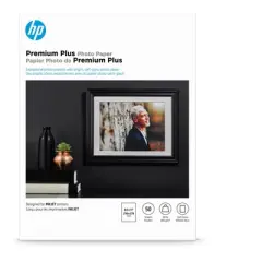 HP Premium Plus Photo Paper 80 lbs. Soft-Gloss 8-1/2 x 11 50 Sheets/Pack CR667A
