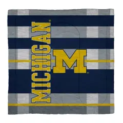 NCAA Michigan Wolverines Heathered Stripe Queen Bedding Set in a Bag - 3pc