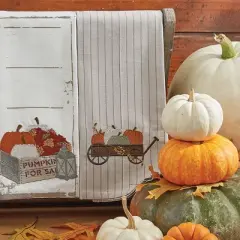 Park Designs Pumpkin Cart Embroidered Dishtowel Set of 2