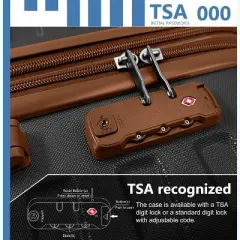 Kumasinova Hardshell ABS Luggage Sets,6 Pcs Spinner Suitcases with Duffel Bags,Expandable Luggage Set with TSA Lock,Scratch-Resistant