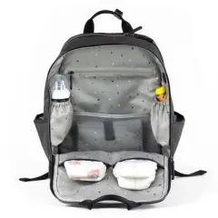 TWELVElittle Unisex Courage Diaper Bag - Charcoal