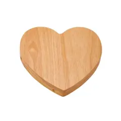 Slickblue Heart-Shaped Rubber Wood Cheese Board with Hidden Drawer & 3 Stainless Steel Tools