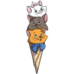 Men's Aristocats Triple Scoop Kittens T-Shirt
