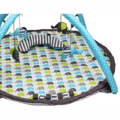 Bacati - Baby Activity Gyms & Playmats (Elephants Aqua/Lime/Grey)