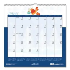 House of Doolittle Recycled Seasonal Wall Calendar 12-Month January 2026 to December 2026 Illustrated Seasons Artwork 12 x 12