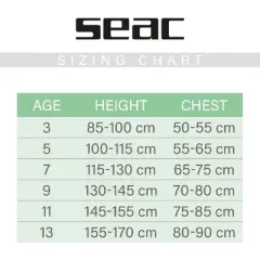 SEAC Dolphin Kids 1.5mm Neoprene Shorty Wetsuit for Swimming Snorkelling