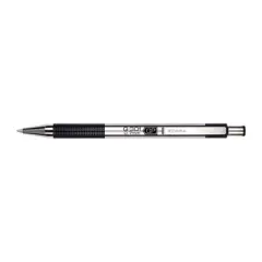 Zebra 4ct Gel Pens 0.7mm G-301 Stainless Steel Black: Contoured Grip, Low-Odor, Liquid Ink, Zebra Brand