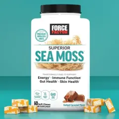 Force Factor Sea Moss Dietary Supplements Soft Chews - Salted Caramel - 60ct