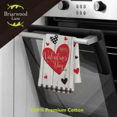 Briarwood Lane Valentine's Hand Towel 26x18 Checkered Valentine For Valentine's Hand Towel