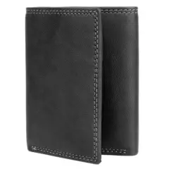 J. Buxton Hunt RFID Blocking Three-Fold Leather Wallet