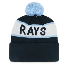 MLB Tampa Bay Rays Full Blitz Knit Beanie: Sports Team Logo, Adult One Size