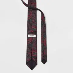 Men's Paisley Print Neck Tie - Goodfellow & Co&trade; Burgundy One Size