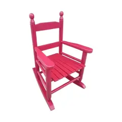 Yinvani Red Children's Solid Wood Rocking Chair