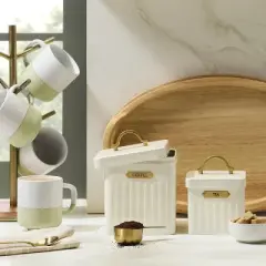 Metal Coffee Tin with Scooper Cream/Brass - Hearth & Hand&trade; with Magnolia