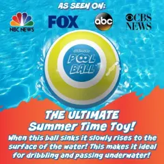 Activ Life The Ultimate Pool Ball for Underwater Games, Ultra-Durable & Bright, Yellow/Cyan 6 inches